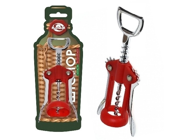 Штопор красный пласт/мет 13-46